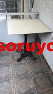 Döküm demir ayaklı ağır masa (2 aylık 5 adet mevcut)
