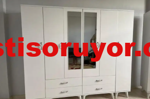 Çıkma palet istediğiniz kadar ikinci el palet satışı 4 OUTLET MOBİLYA DEFOLU 6 KAPAKLI BEYAZ DOLAP GARDROP