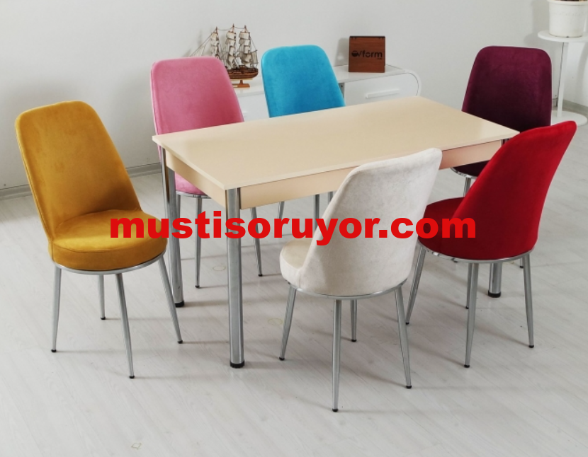 ikinci el renkli yemek masası sandalyeleri