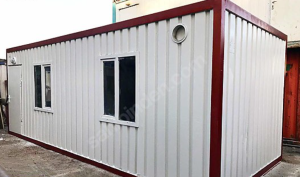 Orjinal tuğlalı demir döküm soba 1 21 M² Konteyner Ev 1+1 Wc-Duş-Mutfak İkinci El Konteyner